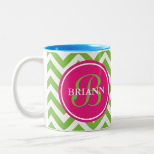Grün mit Neid Zweifarbige Tasse