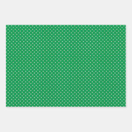 Grün mit Polka Dots and Pots of Gold Set von 3 Geschenkpapier Set