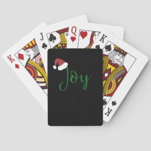 Grün mit Weihnachtsmannmütze Spielkarten