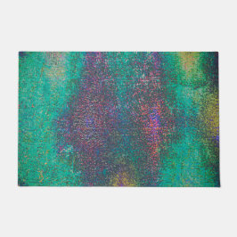 Grün mit Zyanenton Fußmatte