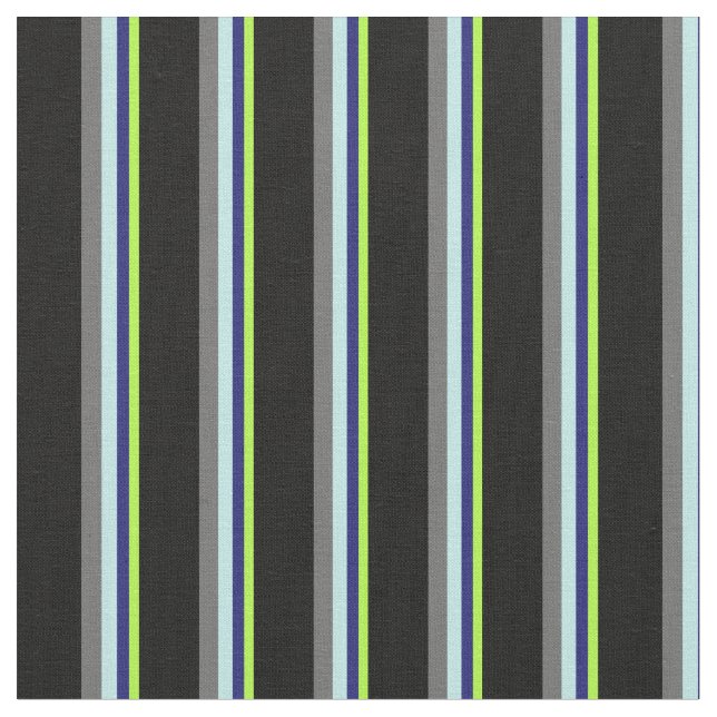 Grün, Mitternachtsblau, Türkis, Grau und Schwarz Stoff (Nahaufnahme)
