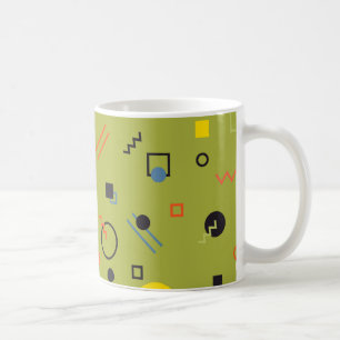 Grün, modern, cool, trendy, urban,Memphis-Muster Kaffeetasse