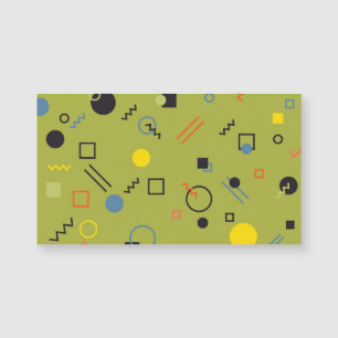 Grün, modern, cool, trendy, urban,Memphis-Muster Magnetkarte