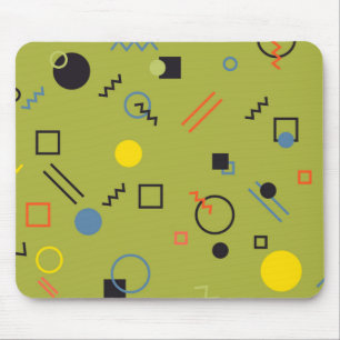 Grün, modern, cool, trendy, urban,Memphis-Muster Mousepad