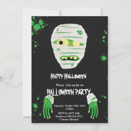 Grün-Monster Halloween Einladung