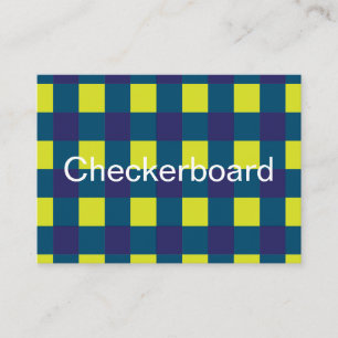 Grün Navy Blau Schachbrettmuster Visitenkarte