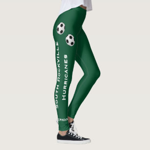 Grün oder wählen Sie Ihr FARBFußball-Team aus, Leggings
