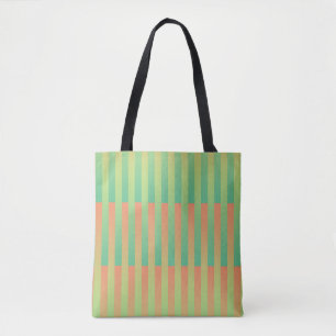 Grün Orange gestreiftes Muster Tasche