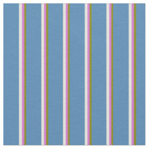 Grün, Orchid, Beige und blaue Linien Stoff