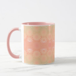 Grün, Pfirsich, Melon und Korallengeometrie Tasse