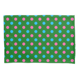Grün Pink Blau Polka-Punkt-Muster Kissenbezug