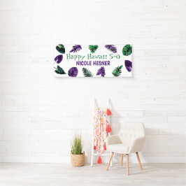 Grün, Plum Lila tropisches Hawaii 5-0 50. Banner