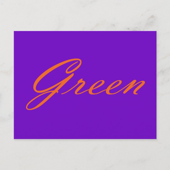 Grün Postkarte (Vorderseite)