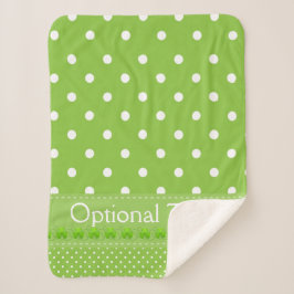 Grün, Punkte und Kleeblätter Sherpadecke
