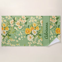 Grün Retro Floral