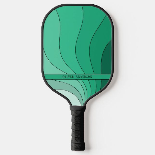 Grün Retro  Pickleball Schläger (Vorderseite)