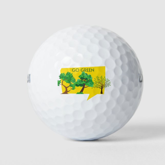 Grün, rette den Planeten Golfball (Vorderseite)