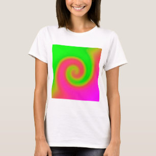 Grün rosa drehen T-Shirt