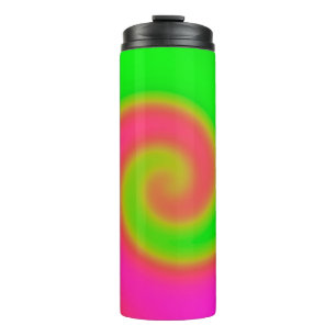 Grün rosa drehen thermosbecher