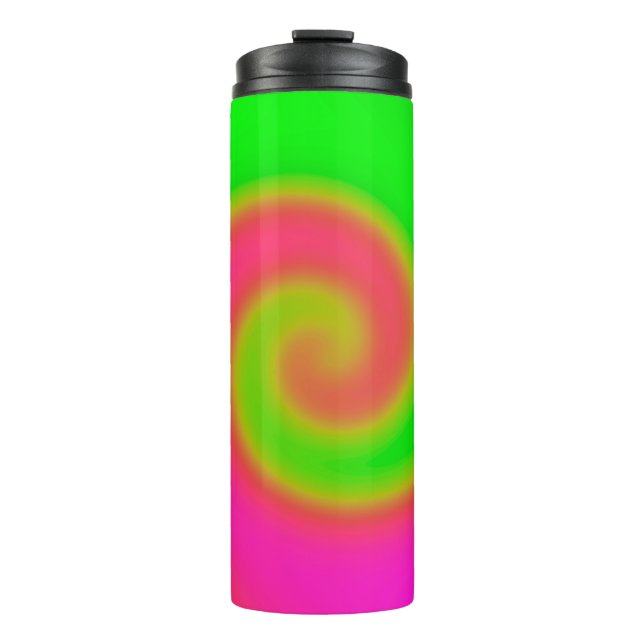 Grün rosa drehen thermosbecher (Vorderseite)