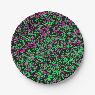 Grün Rosa gespritzte Farbe Pappteller