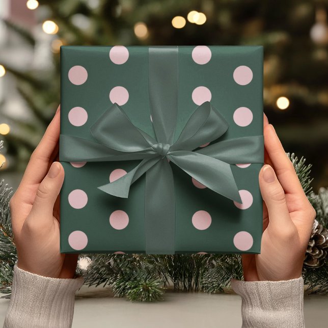 Grün & Rosa Punkte Geschenkpapier (Von Creator hochgeladen)