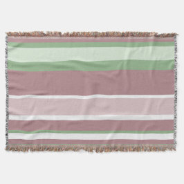 Grün, Rosa und Pink Streifen Decke