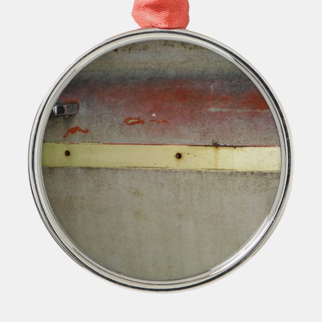 Grün, Rot, Blau und Gelb rostfrei Silbernes Ornament (Vorne)