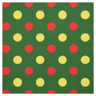 Grün Rot Gelb Polka-Punkte-Design  Stoff