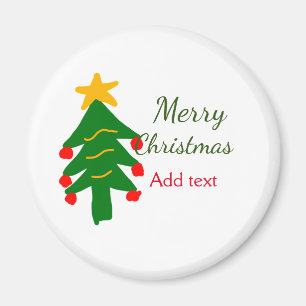 Grün rote Weihnachtsbaum fröhliche Weihnachtsnacht Magnet