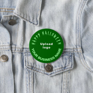 Grün rund gestyltes Business Halloween Button
