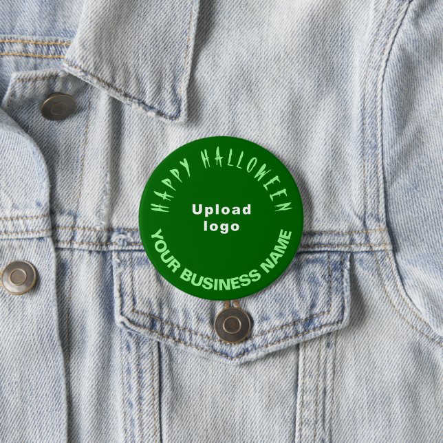 Grün rund gestyltes Business Halloween Button (Beispiel)
