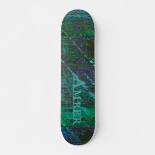 Grün Rustikal Traditionelles Holz Personalisiert Skateboard