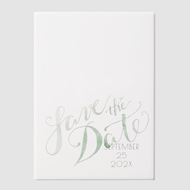 Grün Save the Date Overlay (Vorderseite)