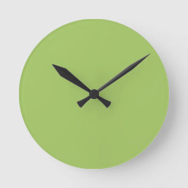 Grün, Schlicht hellgrün, kräftig, leicht grün Runde Wanduhr