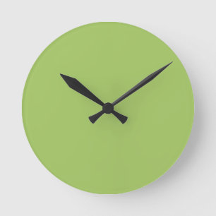 Grün, Schlicht hellgrün, kräftig, leicht grün Runde Wanduhr