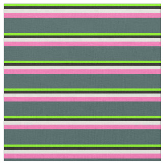 Grün, Schwarz, Gelb, Hot Pink & Dark Slate Grau Stoff