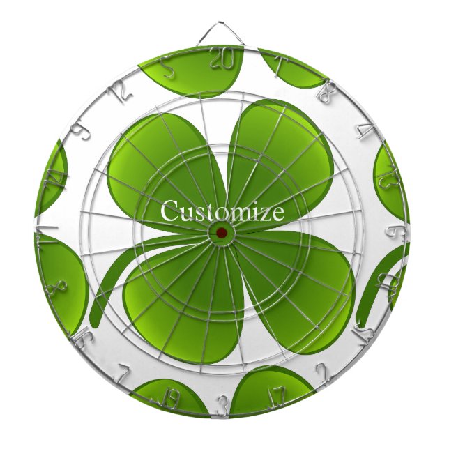 grün/schwarz Kleeblatt St Patrick's Day Thunder_Co Dartscheibe (vorne)