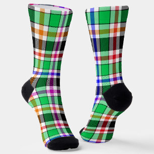 Grün Schwarz Multicolor Flanell Kariert Tartan Socken