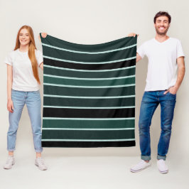grün, schwarz und weiß gestreift fleecedecke