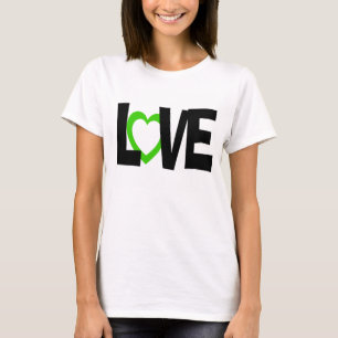 Grün-Schwarze Liebe-Herzwort Hochzeit Shirt