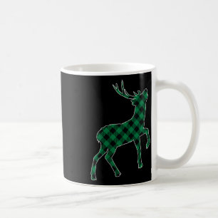 Grün Schwarzes Buffalo Kariertes Hirsch Reinappare Kaffeetasse