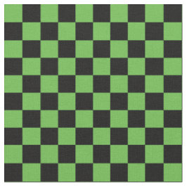 Grün-schwarzes Schachbrettmuster Stoff