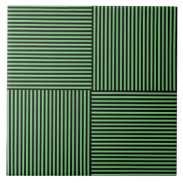 Grün-schwarzes Streifenmuster Fliese