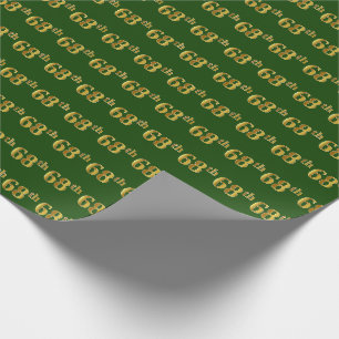 Grün, (Sechzig-Achtes) Ereignis des Imitat-Gold68 Geschenkpapier