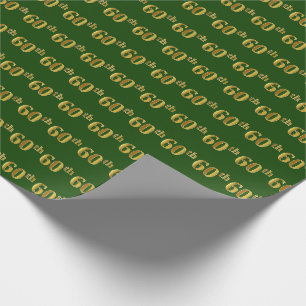 Grün, (sechzigstes) Ereignis des Imitat-Gold60. Geschenkpapier