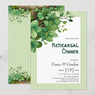 Grün St. Patrick's Day Hochzeitsprobe-Dinner Einladung