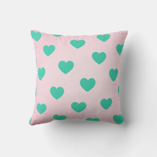 Grün Süß Cute Cozy Modern Romantisch Chic Herz  Kissen