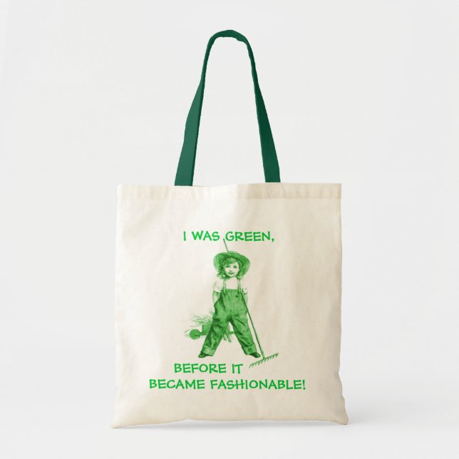 GRÜN-TASCHEN ~ GRÜN, BEVOR ES MODERN WURDE TRAGETASCHE (Vorne)