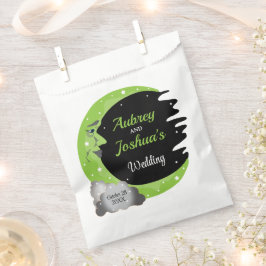 Grün über der Mondhochzeit Personalisiert Geschenktütchen